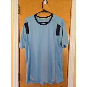 Road Runner Activewear Shirt Adult Small L Aqua Blue KORSA Top Running Mens